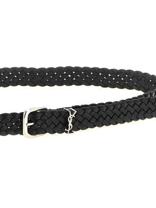 Saint Laurent Black Calfskin Regular Belt