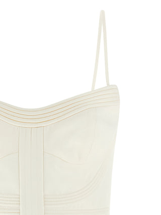Zimmermann White Cotton Short Dress
