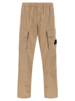 Stone Island Beige Cotton Cargo Pants