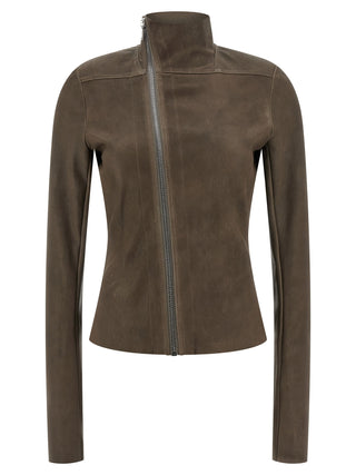 Rick Owens Brown Leather Leather Jacket