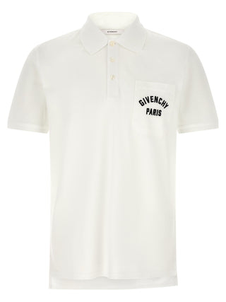 Givenchy White Cotton Polo Shirt