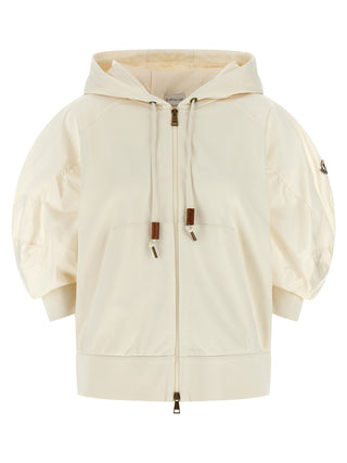 Moncler White Cotton Hoodie