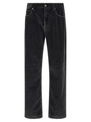 Fendi Gray Cotton Casual Pants