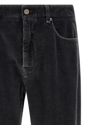 Fendi Gray Cotton Casual Pants