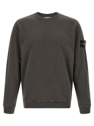 Stone Island Gray Cotton Sweatshirt