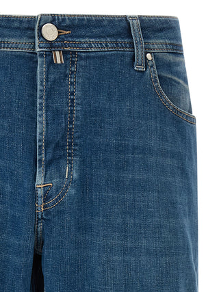 Jacob Cohen Blue Cotton Straight-Leg Jeans