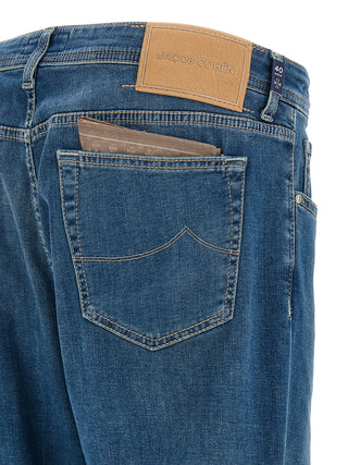 Jacob Cohen Blue Cotton Straight-Leg Jeans