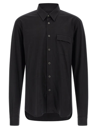 Kiton Black Cotton Blouse