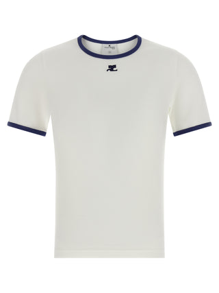 Courrèges Blue Cotton T-Shirt