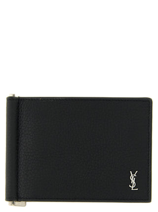Saint Laurent Black Calfskin Money Clip