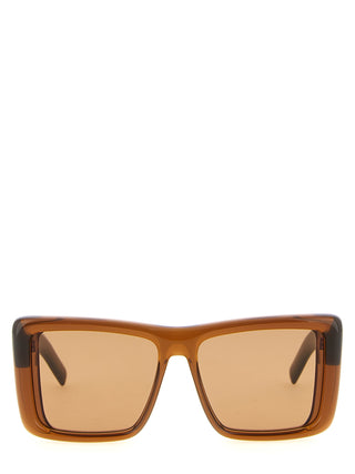 Saint Laurent Brown Acetate Sunglasses