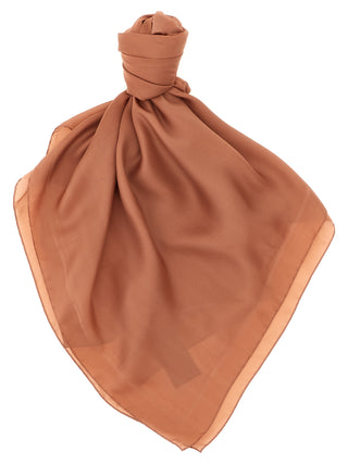 Saint Laurent Brown Silk Scarf