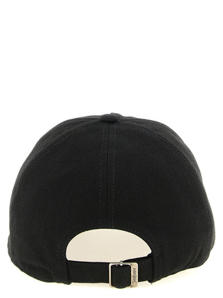 Saint Laurent Black Cotton Cap (Baseball Hat)