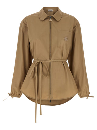 Moncler Beige Cotton Full-Length Jacket