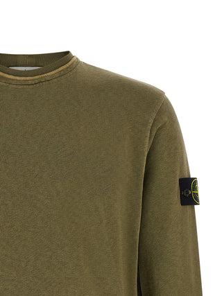 Stone Island Bicolor Cotton Sweatshirt
