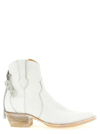 Comme Des Garçons White Cowhide Chelsea Boots