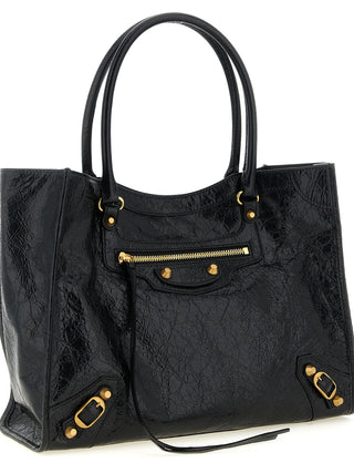 Balenciaga Black Lamb Leather Tote Bag