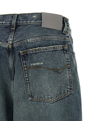 Balenciaga Blue Cotton Relaxed Fit Jeans