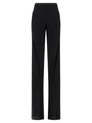 Rick Owens Black Silk Flared Pants