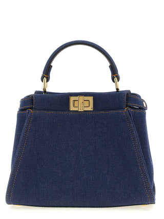 Fendi Blue Cotton Handbag