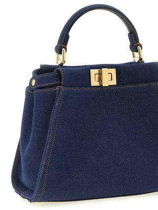 Fendi Blue Cotton Handbag