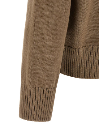 Ami Paris Beige Wool Cardigan