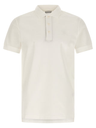 Burberry White Cotton Polo Shirt