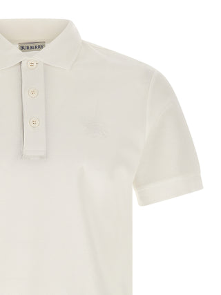 Burberry White Cotton Polo Shirt
