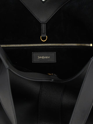 Saint Laurent Black Calfskin Tote Bag