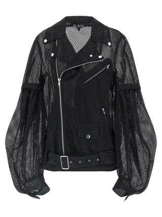 Comme Des Garçons Black Polyester Biker Jacket