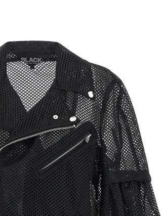 Comme Des Garçons Black Polyester Biker Jacket