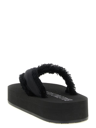Balenciaga Black Viscose Slides