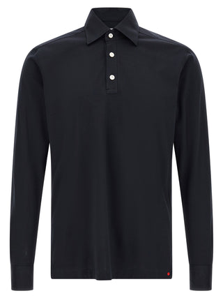 Kiton Blue Cotton Polo Shirt