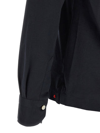 Kiton Blue Cotton Polo Shirt
