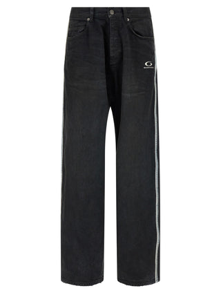 Balenciaga Black Cotton Flared Jeans