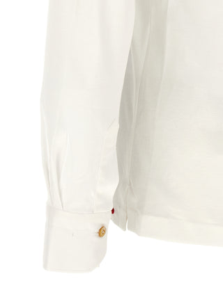 Kiton White Cotton Polo Shirt