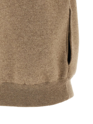 Brunello Cucinelli Beige Cashmere Sleeveless Jacket