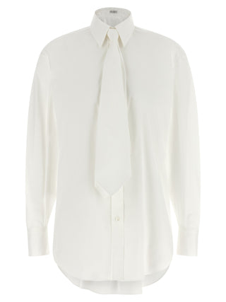 Brunello Cucinelli White Cotton Blouse