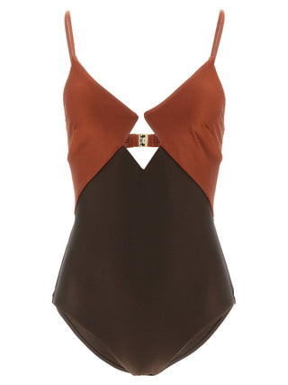 Zimmermann Brown Polyamide One-Piece Swimsuit
