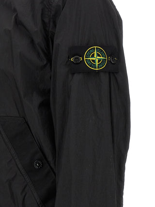 Stone Island Black Polyamide Full-Length Jacket