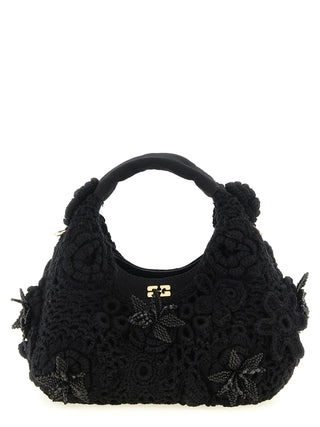 Ganni Black Organic Cotton Handbag