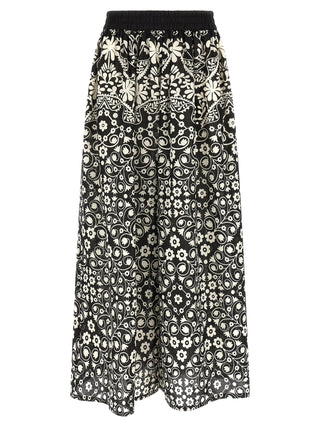 Weekend Max Mara Printed Cotton Flared Pants