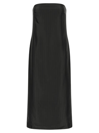 Loulou De Saison Black Viscose Midi Dress
