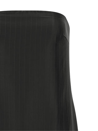 Loulou De Saison Black Viscose Midi Dress