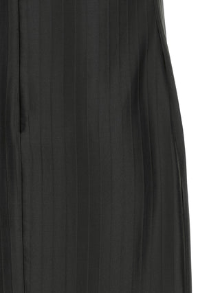 Loulou De Saison Black Viscose Midi Dress