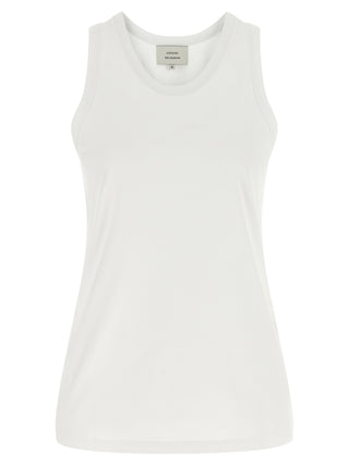 Loulou De Saison White Cotton Sleeveles T-Shirt