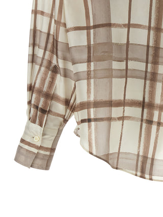 Brunello Cucinelli Beige Silk Blouse