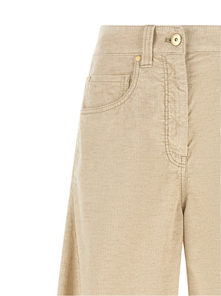 Brunello Cucinelli Beige Cotton Casual Pants