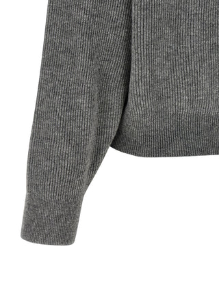 Brunello Cucinelli Gray Virgin Wool Cardigan