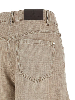 Brunello Cucinelli Beige Cotton Jeans Denim
